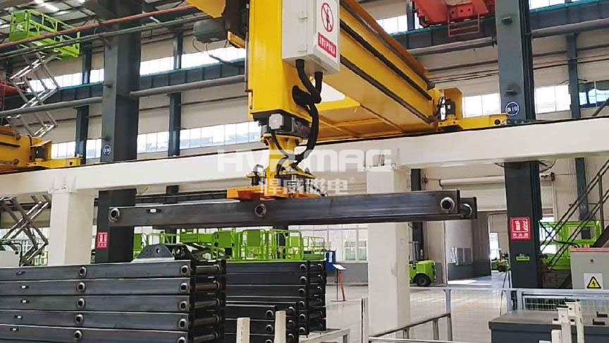 機(jī)器人磁力抓手如何選擇？悍威磁電自動化電永磁夾具